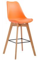 2er Set Barhocker Metz Kunststoff natura orange