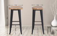 2er Set Barhocker Clara schwarz 2er Set Barhocker Clara schwarz