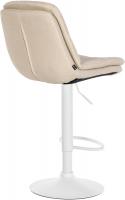 Barhocker Laurel Stoff weiß creme Barhocker Laurel Stoff weiß creme