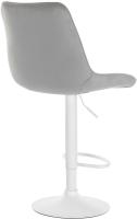 2er Set Barhocker Toni Samt weiß grau 2er Set Barhocker Toni Samt weiß grau