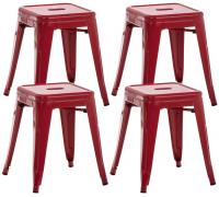 4er Set Hocker Armin rot 4er Set Hocker Armin rot