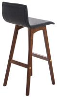 2er Set Barhocker Taunus Stoff Walnuss dunkelgrau 