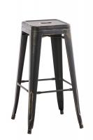 Barhocker Joshua antik schwarz-gold Barhocker Joshua antik schwarz-gold