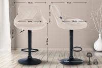 2er Set Barhocker Lazio Samt schwarz creme 2er Set Barhocker Lazio Samt schwarz creme