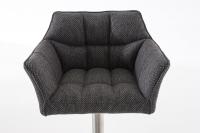 Barhocker Damaso E Stoff titangrau 