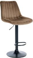 Barhocker Toni Samt schwarz braun Barhocker Toni Samt schwarz braun