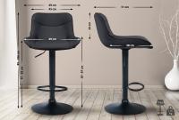 Barhocker Vonore Kunstleder schwarz schwarz Barhocker Vonore Kunstleder schwarz schwarz