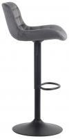 2er Set Barhocker Tover Samt dunkelgrau 