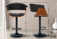 2er Set Barhocker Vestal Stoff walnuss/schwarz 2er Set Barhocker Vestal Stoff walnuss/schwarz