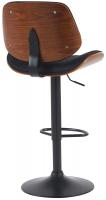 2er Set Barhocker Clawson Stoff schwarz walnuss/schwarz 2er Set Barhocker Clawson Stoff schwarz walnuss/schwarz