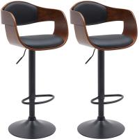 2er Set Barhocker Kingston B Kunstleder walnuss/schwarz 2er Set Barhocker Kingston B Kunstleder walnuss/schwarz