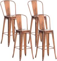 4er Set Barhocker Aiden kupfer 4er Set Barhocker Aiden kupfer