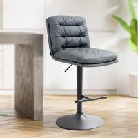 2er Set Barhocker Damar Kunstleder schwarz grau 2er Set Barhocker Damar Kunstleder schwarz grau