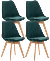 4er Set Stuhl Linares Samt grün 4er Set Stuhl Linares Samt grün