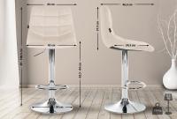 Barhocker Jerry Samt chrom creme Barhocker Jerry Samt chrom creme