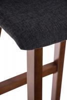 2er Set Barhocker Taunus Stoff Walnuss dunkelgrau 