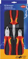 Zangensatz Elektro-Paket Inh.3tlg.VDE verchr.Kunststofftiefziehteil KNIPEX Zangensatz Elektro-Paket Inh.3tlg.VDE verchr.Kunststofftiefziehteil KNIPEX