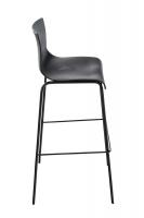 2er Set Barhocker Hoover Kunststoff 4-Fuß Gestell schwarz schwarz 