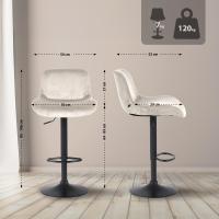 Barhocker Solon Schwarz Samt creme Barhocker Solon Schwarz Samt creme