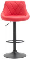 Barhocker Lazio Kunstleder schwarz rot 