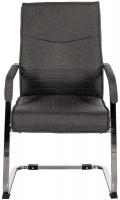 2er Set Besucherstuhl Hobart Stoff schwarz 