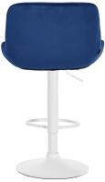 2er Set Barhocker Solon Weiß Samt blau 2er Set Barhocker Solon Weiß Samt blau