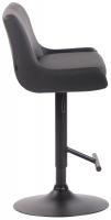 Barhocker Club Kunstleder schwarz grau 
