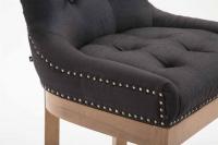 Barhocker Lakewood Stoff, Antik-hell schwarz 