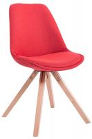 Besucherstuhl Toulouse Stoff Square natura (eiche) rot Besucherstuhl Toulouse Stoff Square natura (eiche) rot