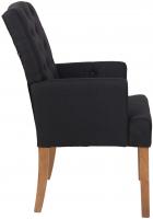Stuhl Sugar Antik-hell Stoff schwarz 