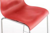 Barhocker Hoover Chrom 4-Fuß Gestell rot Barhocker Hoover Chrom 4-Fuß Gestell rot