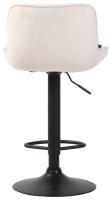 2er Set Barhocker Lentini Samt schwarz creme 2er Set Barhocker Lentini Samt schwarz creme