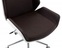 Bürostuhl Breda Kunstleder weiß/braun Bürostuhl Breda Kunstleder weiß/braun