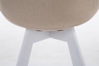 Besucherstuhl Borneo V2 Stoff  weiß (eiche) creme 