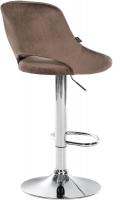Barhocker Milet Samt chrom braun Barhocker Milet Samt chrom braun