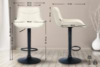 2er Set Barhocker Vonore Stoff schwarz creme 2er Set Barhocker Vonore Stoff schwarz creme