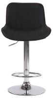 2er Set Barhocker Lentini Stoff chrom schwarz 2er Set Barhocker Lentini Stoff chrom schwarz