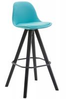 Barhocker Franklin Vollgepolstert Kunstleder Square Schwarz (eiche) blau Barhocker Franklin Vollgepolstert Kunstleder Square Schwarz (eiche) blau