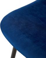 4er Set Stühle Giverny Samt blau 