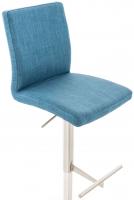 Barhocker Cadiz Stoff edelstahl blau 