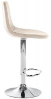 2er Set Barhocker Divo Samt Chrom creme 