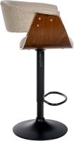 Barhocker Vestal Stoff walnuss/creme 