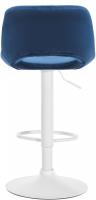 Barhocker Camden Samt weiß blau Barhocker Camden Samt weiß blau