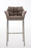 Barhocker Damaso E Stoff mit 4-Fuß Gestell terrabraun 