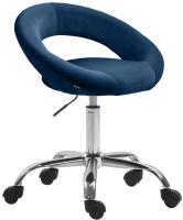 Arbeitshocker Olinda Samt blau Arbeitshocker Olinda Samt blau