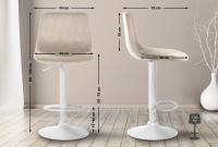 2er Set Barhocker Divo Samt Weiß creme 2er Set Barhocker Divo Samt Weiß creme