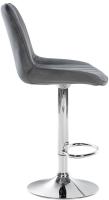 Barhocker Toni Samt chrom dunkelgrau Barhocker Toni Samt chrom dunkelgrau