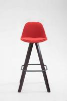 Barhocker Franklin Stoff Square Cappuccino (eiche) rot Barhocker Franklin Stoff Square Cappuccino (eiche) rot