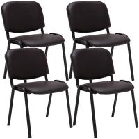 4er Set Besucherstuhl Ken Kunstleder braun 4er Set Besucherstuhl Ken Kunstleder braun