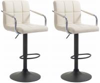 2er Set Barhocker Lucy V2 schwarz creme 